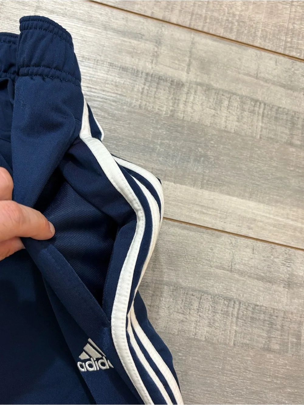 Vintage Adidas Track Pants Mens 2XL Blue 3 Stripe Athletic 2004 Y2K Polyester
